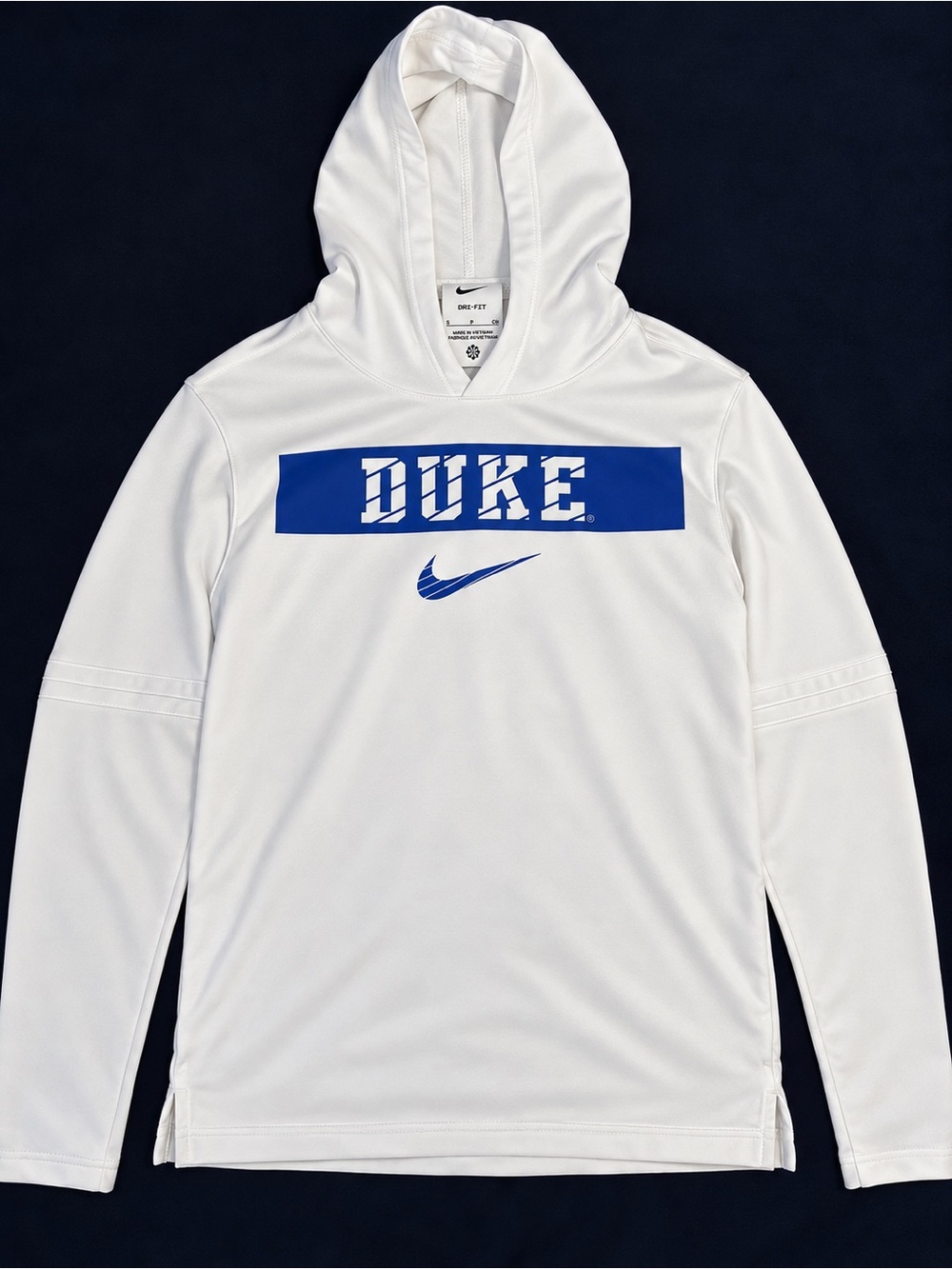 Nike Duke Dri-FIT White Hoodie — Size S
